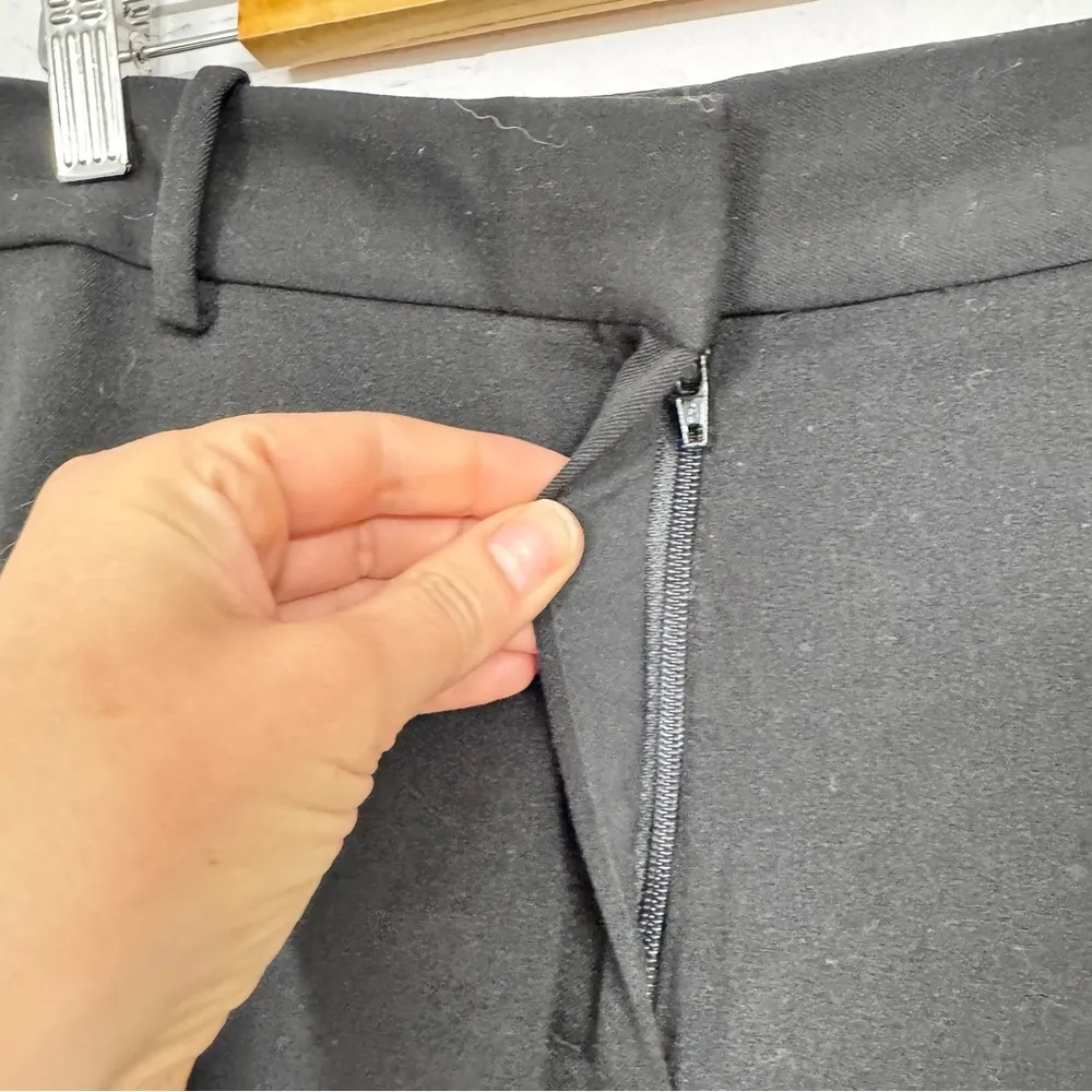 Mm Lafleur Black Slim Fit Trouser Dress Pants Womens 8 Classic Preppy Academia - Image 2