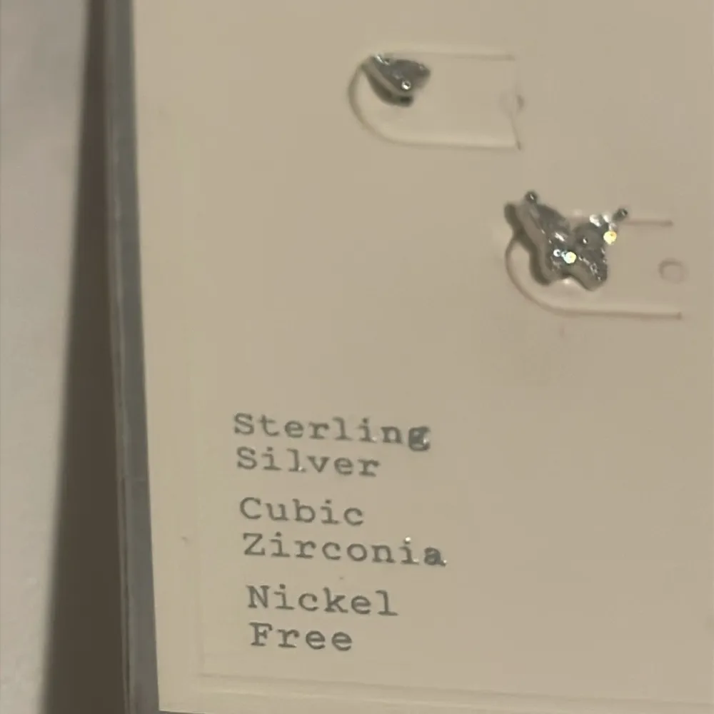 a new day earrings Sterling Silver CZ heart butterfly Nickel Free jewelry 2pack - Image 5