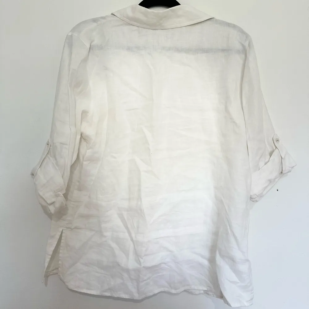 Studio Works button up women’s size small linen minimalist - Image 3