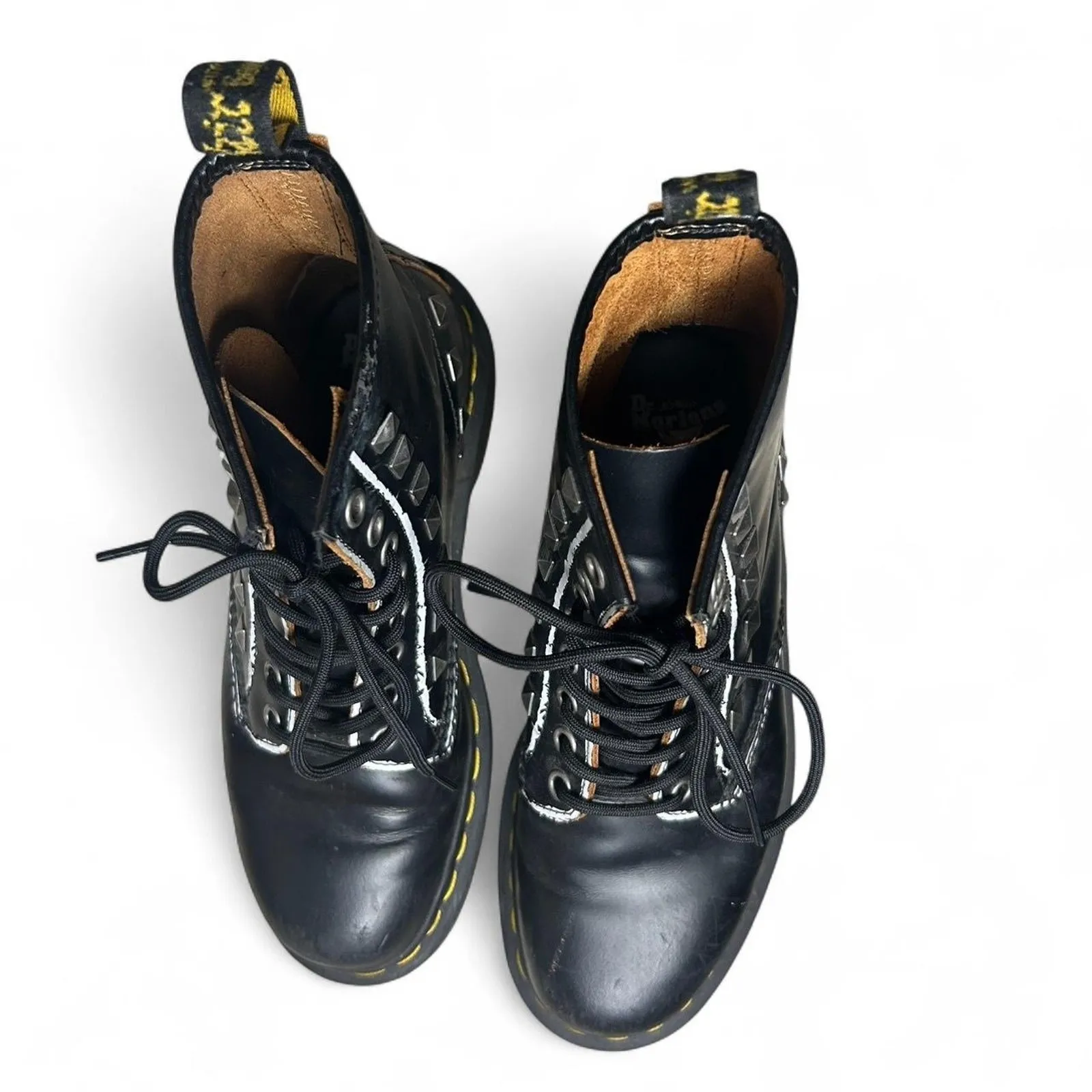 dr martens size 7 studded black mace 1460 combat boot - Image 4