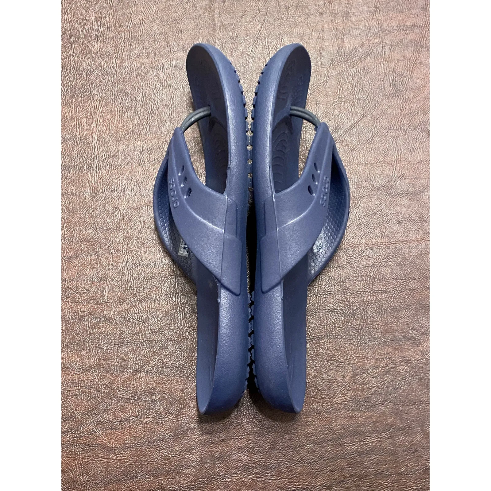 Crocs Blue Flip Flop‎ Sandals W7 | Classic Croslite Comfort Slides Beach Comfort - Image 3