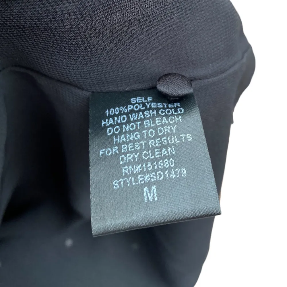 Fabrik Star Print Dress Black Lace Detail Women's Size Medium - Image 11