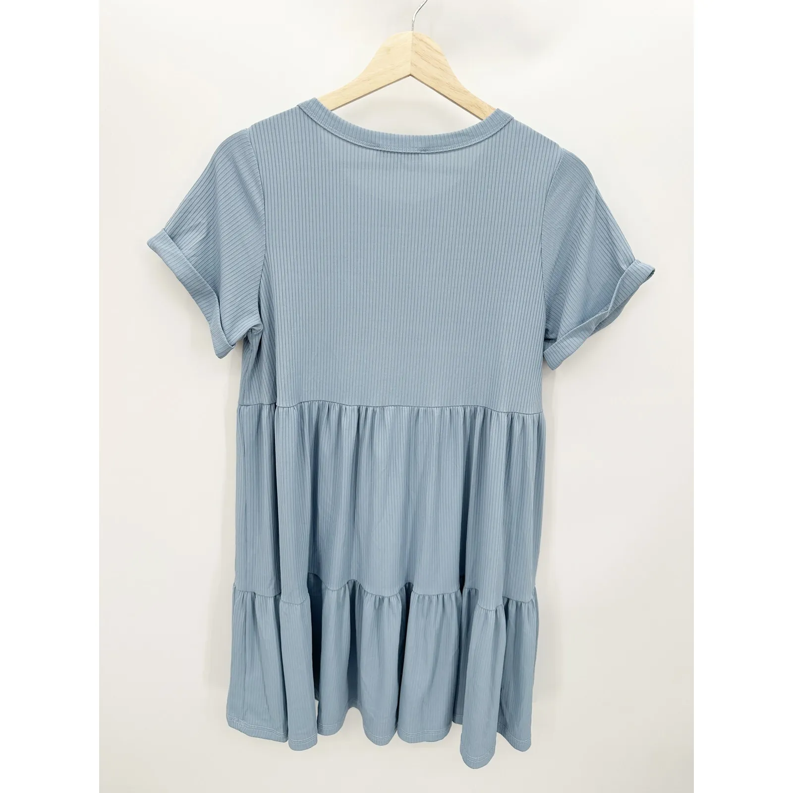 The‎ Clothing Company Blue Short Sleeve Tunic Mini Dress Women's Size Small S - Image 2