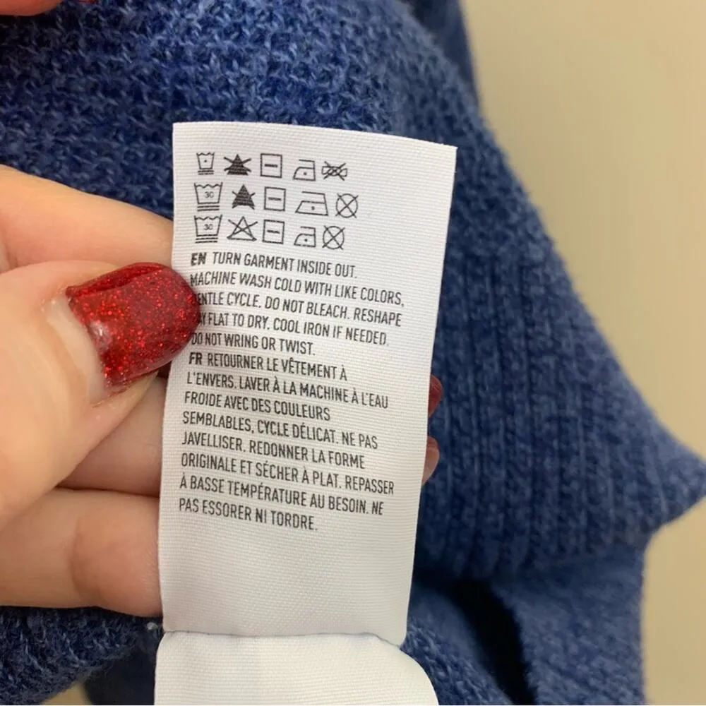 American Eagle Knit Crew Neck Blue Sweater - Image 4