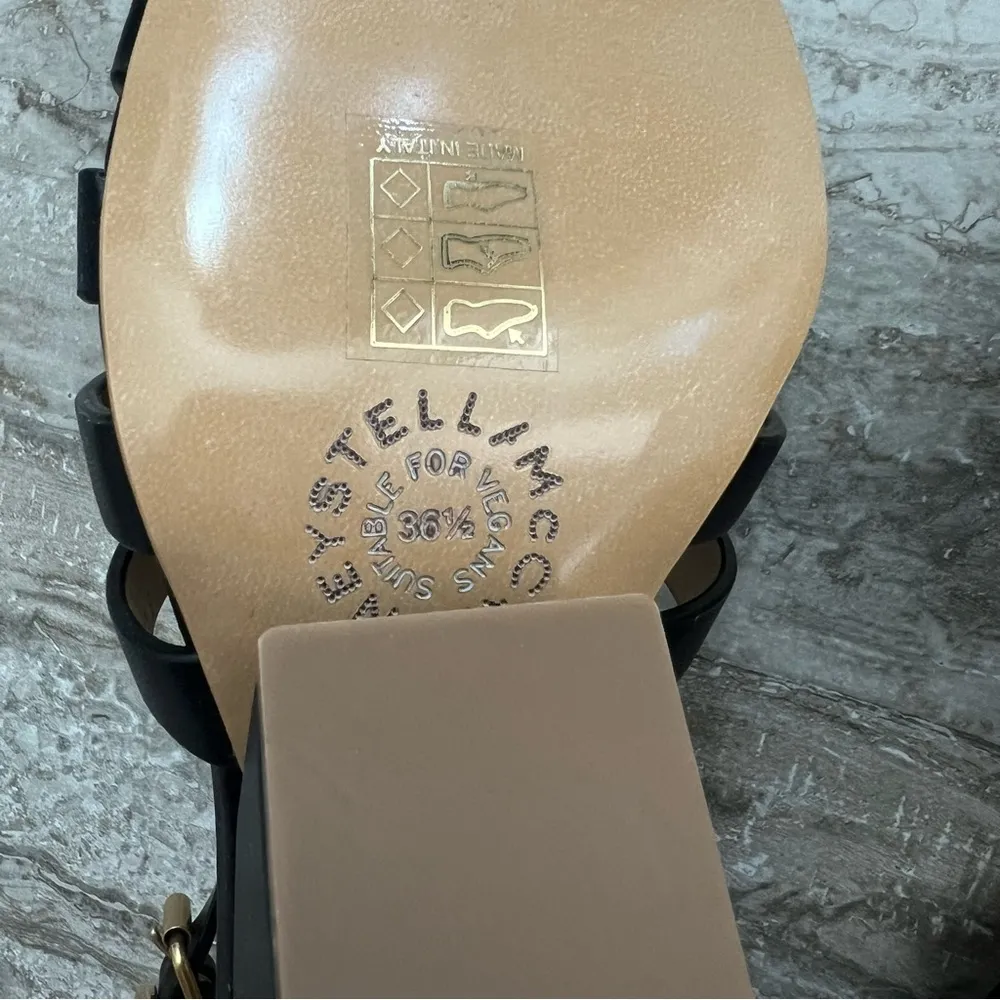 Stella McCartney Cowboy Wedge Sandals, Black Size 36.5 New in Box, Retail $1,045 - Image 13