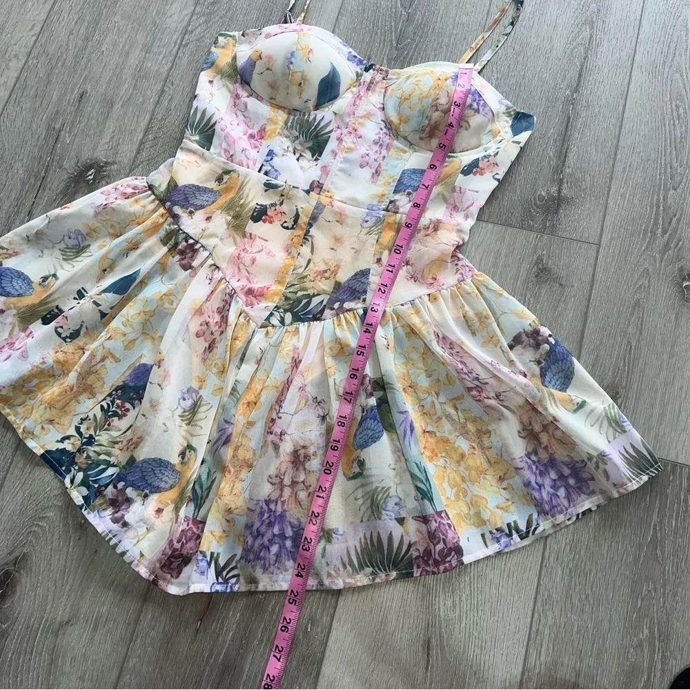 NWT Corset Cami Dress Floral bodysuit S - Image 12