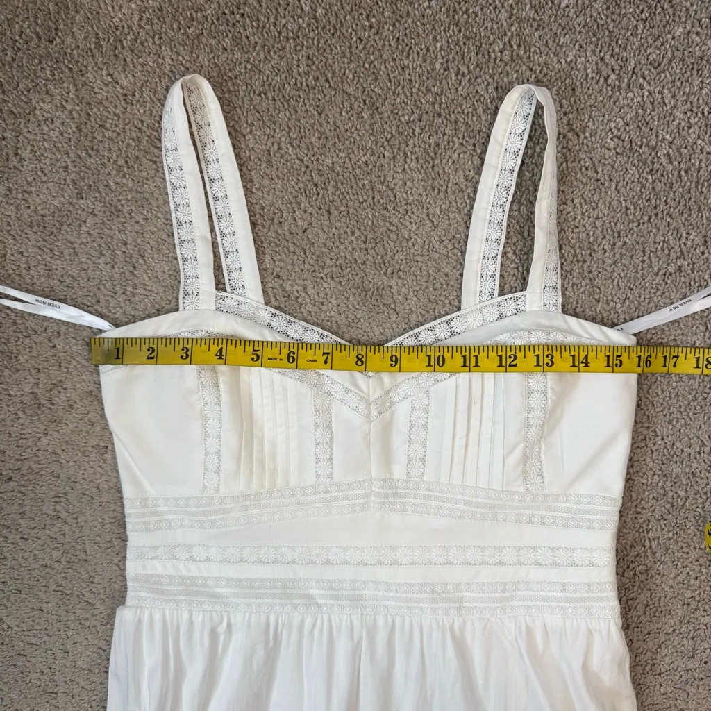 Ever New Brianna Lace Trim Tiered Sundress White Ivory 4 Cottagecore - Image 6