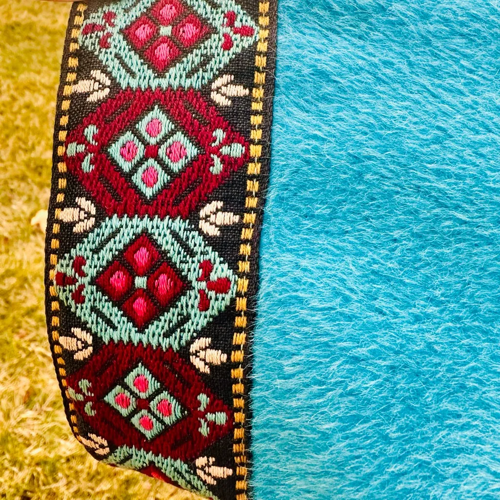 Vintage Danico 100% Pure Wool Scandinavian/Nordic Sweater Jacket Blue Size 12 - Image 12