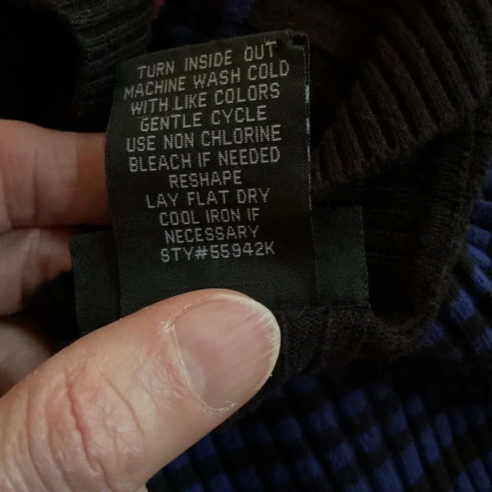 Retro Y2K sexy striped sweater Blue Size undefined - Image 4