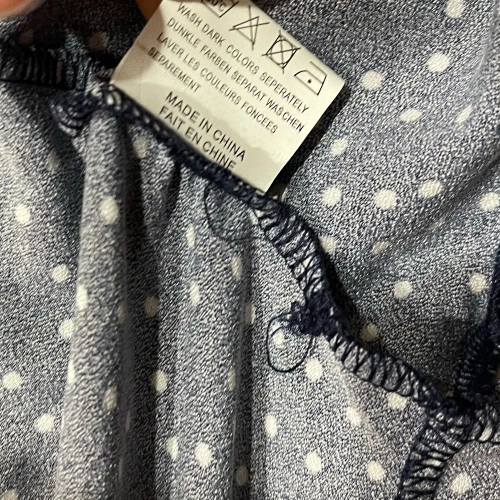 Women’s Chiffon Ruffle Short Sleeve V Neck Dress Size Small Blue - Image 5