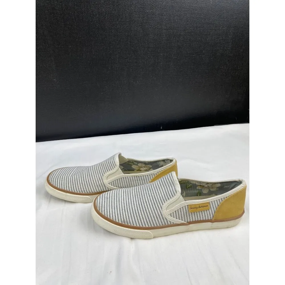Tommy Bahama Women's White Striped/Yellow Shoes/ Slip on Size 9.5 SKU 4242 - Image 3