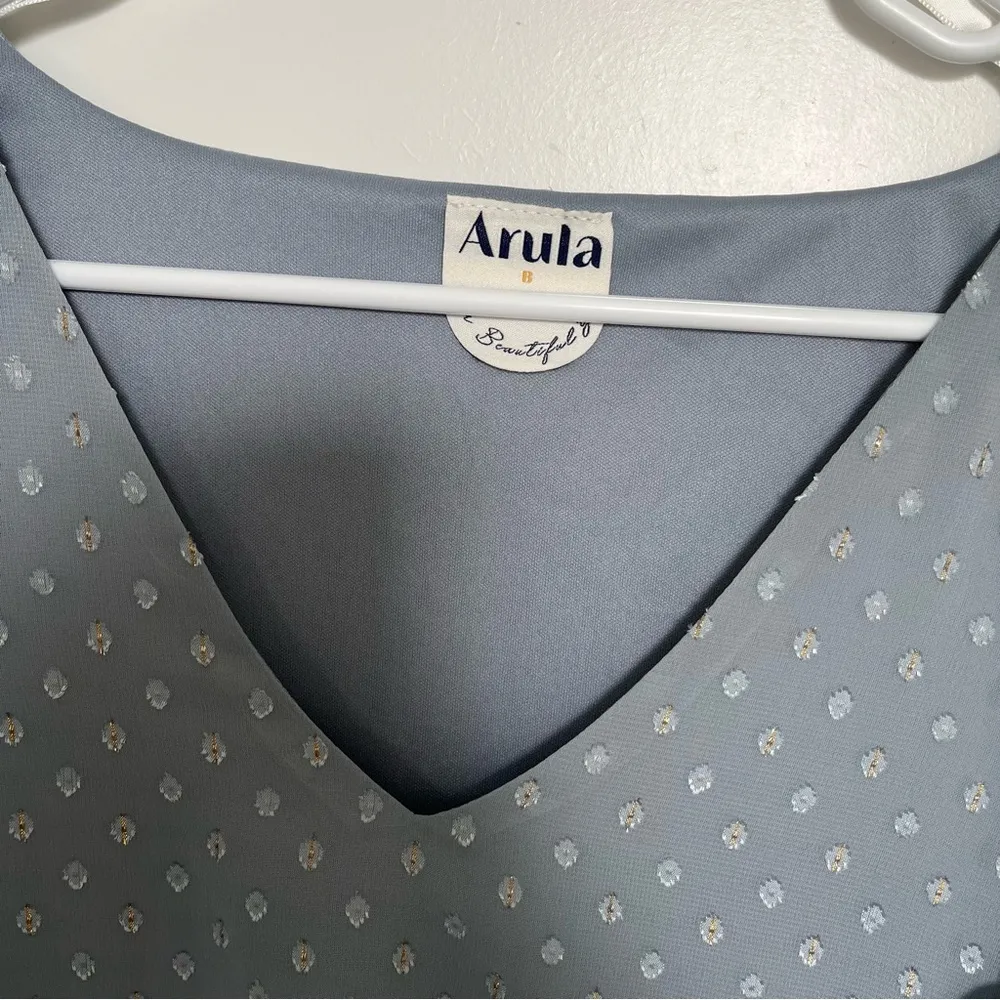 NEW Arula Blue Clipdot Dress Plus Size 2X NWT - Image 4