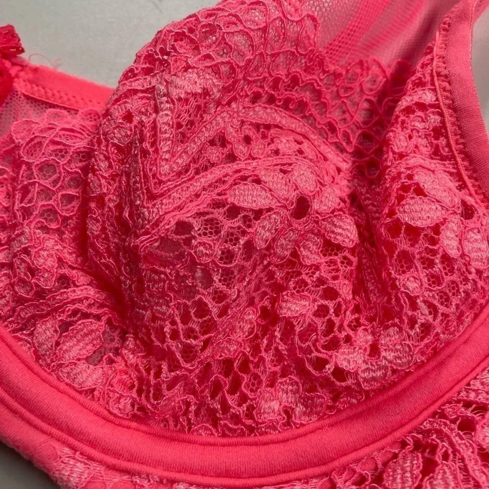 VICTORIA’S SECRET Lace bra pink/orange,34C,Demi-Bust‎ - Image 8