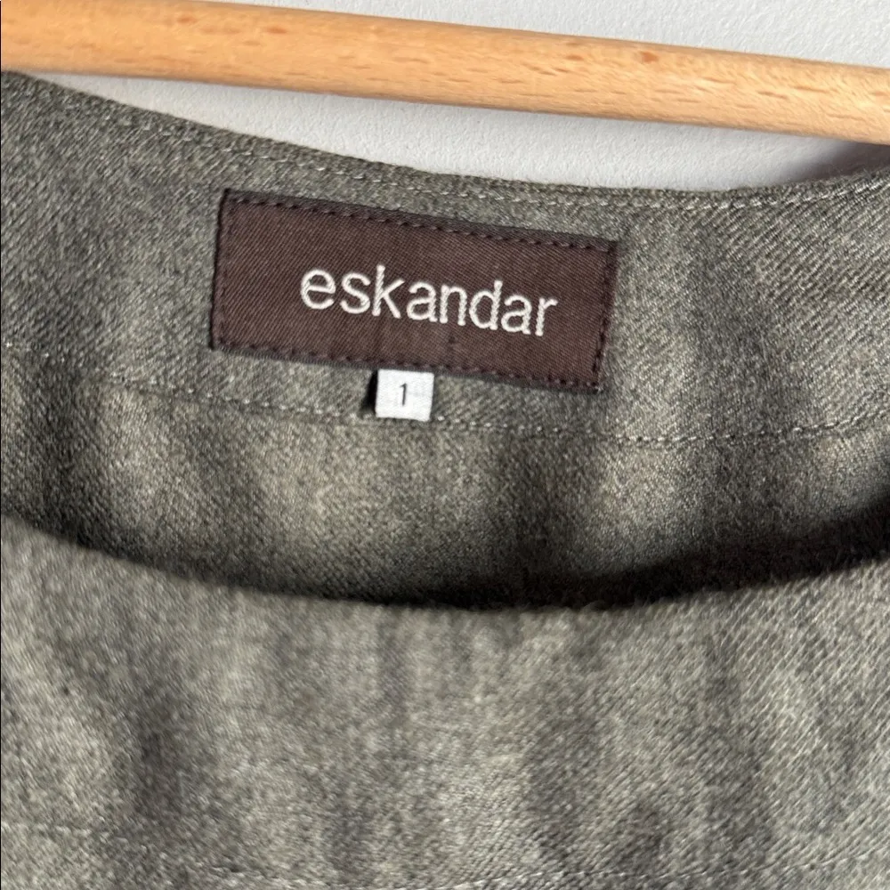 Eskandar Minimalist Cashmere Silk Dress Green Size M - Image 6