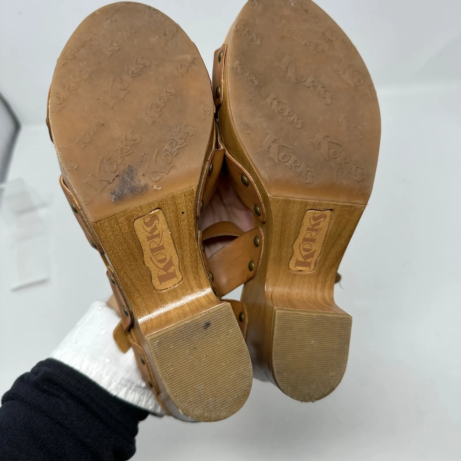 Korks‎ Leather Strappy Sandal Brown Size 8 - Image 8