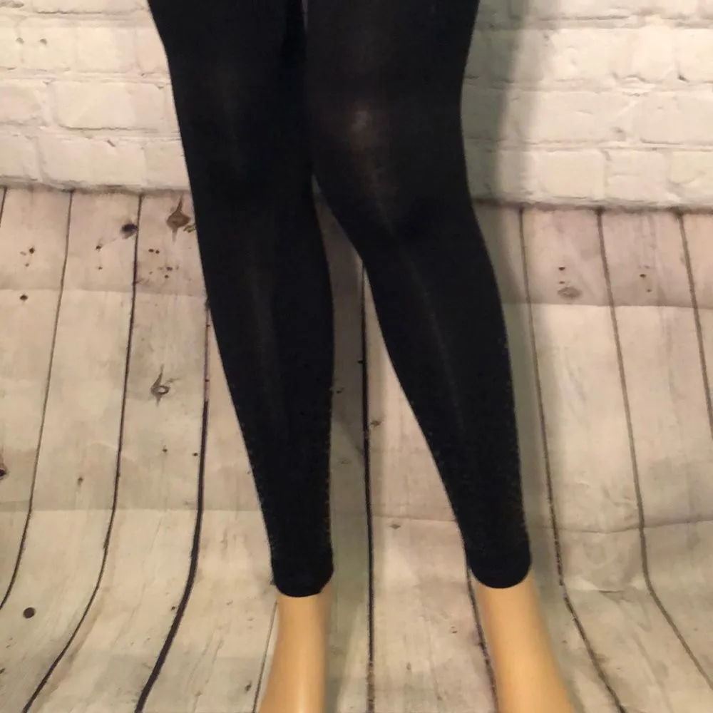 Me Moi Black Footless Tights Sequins S/M - Image 4