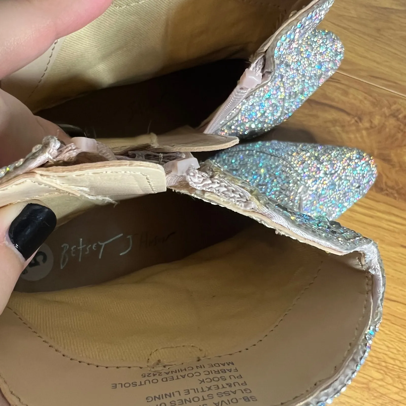 Betsey‎ Johnson Diva Rhinestone Western Boots Size 5 Ankle Sparkle Wedding NEW - Image 10