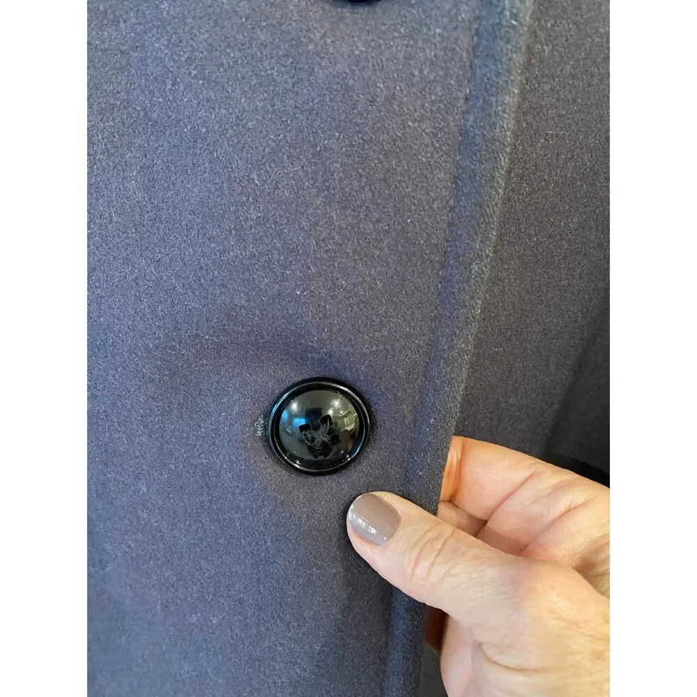 Larry Levine wool blend Swing Pea Coat Gray Large - Image 9