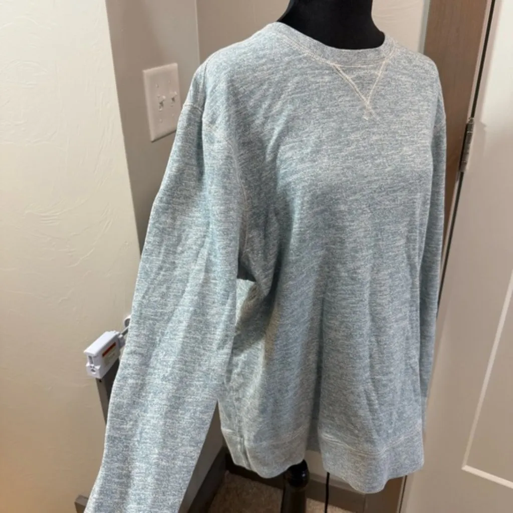 The North Face Lightweight Crewneck Sweatshirt Long Sleeve Shirt Heather Blue Y2 - Image 2