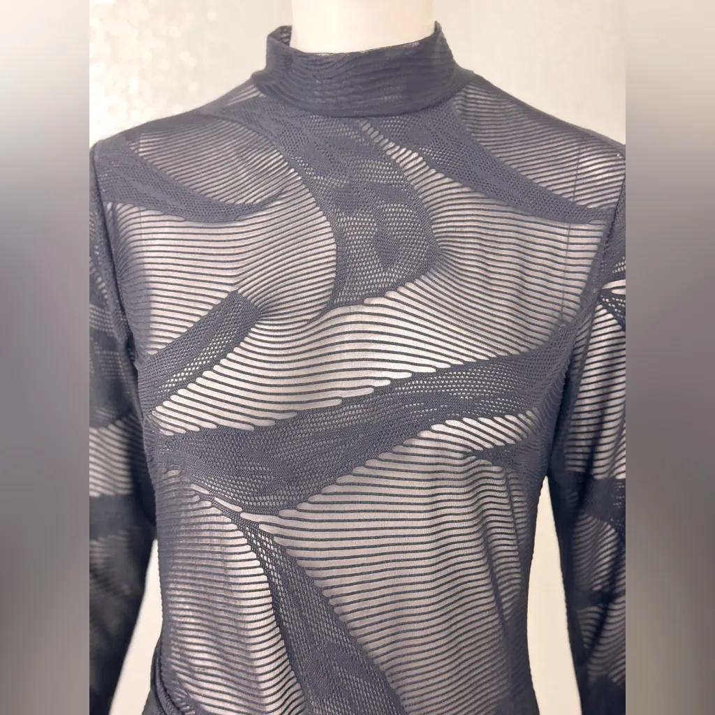 Unbranded Black Sheer Long Sleeve Jumpsuit - Image 3