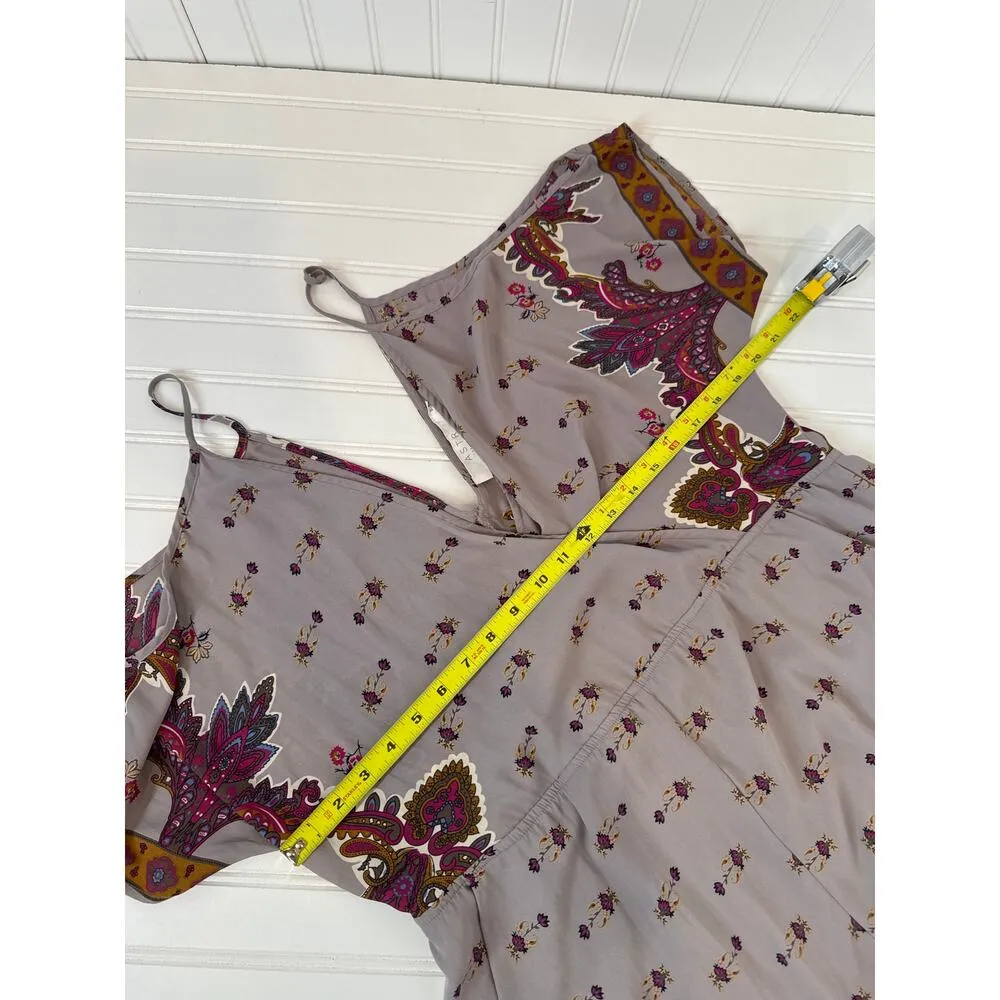 ASTR The Label Mauve Purple Floral Paisley Print Cold Shoulder Romper Size M - Image 7