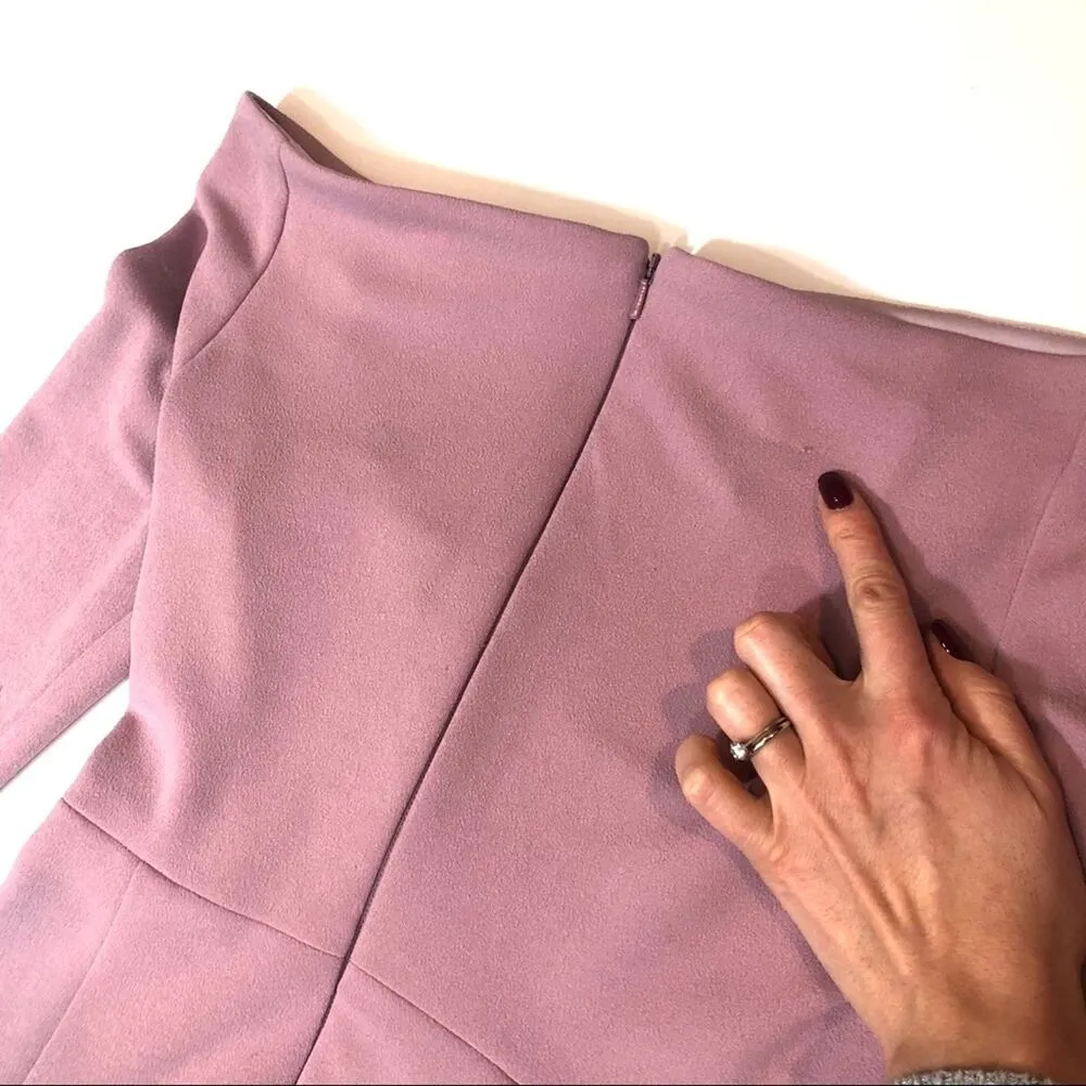 After Six Wide Bateau Neck Crepe Evening Dress XS - Image 10