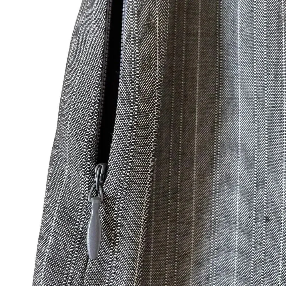 Anne Klein Gray Striped Lined Professional Career Tailored Blazer SZ 2P #1608 - Image 13