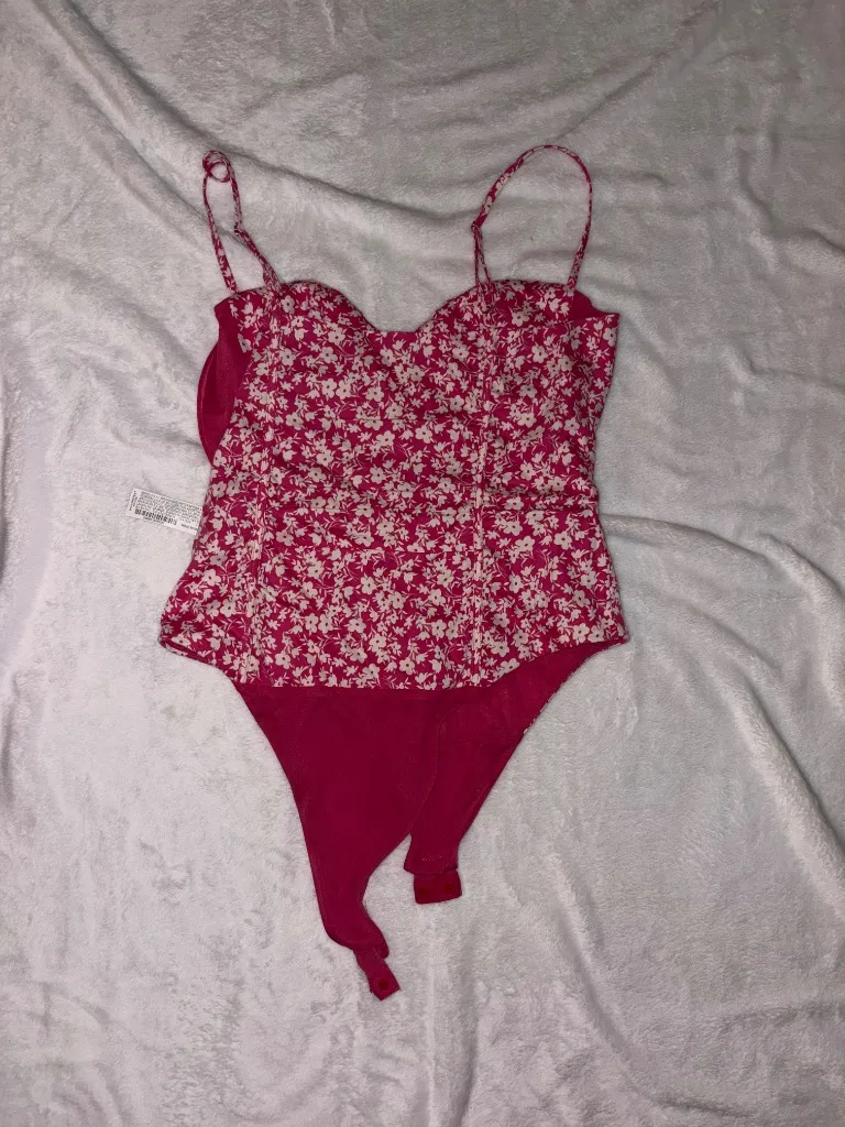 ZARA Corset Bodysuit Pink - Image 3