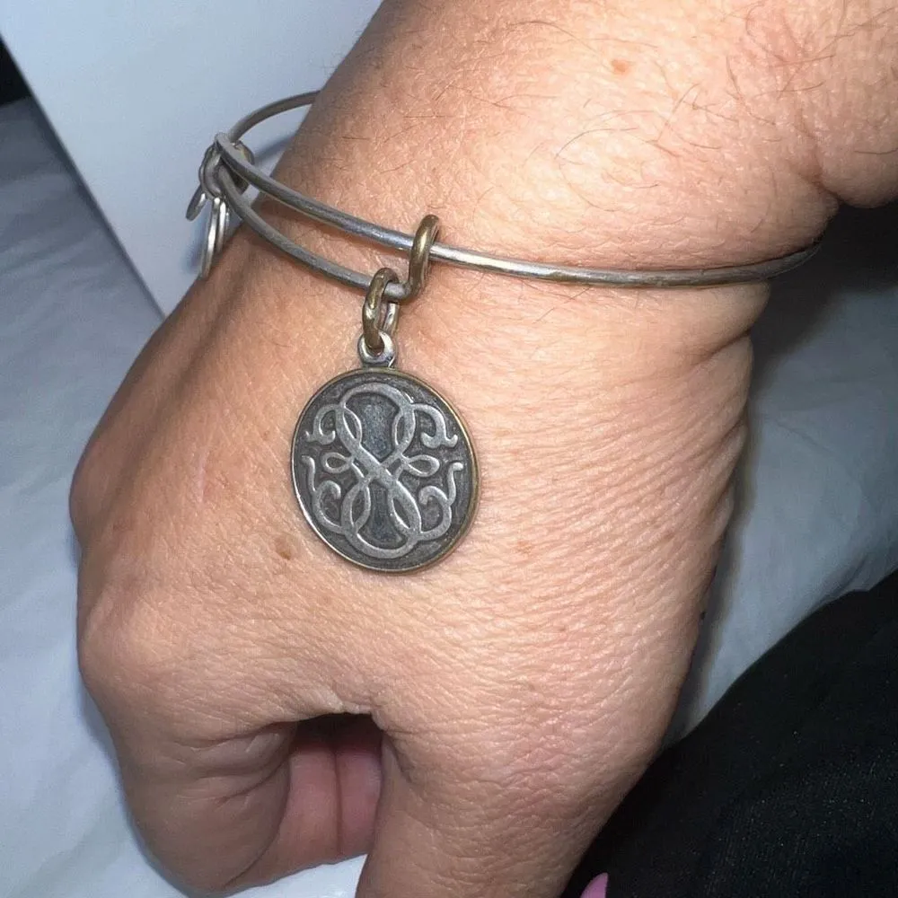 Alex and Ani Path of Life Silver Tone  Charm Bangle - Image 6
