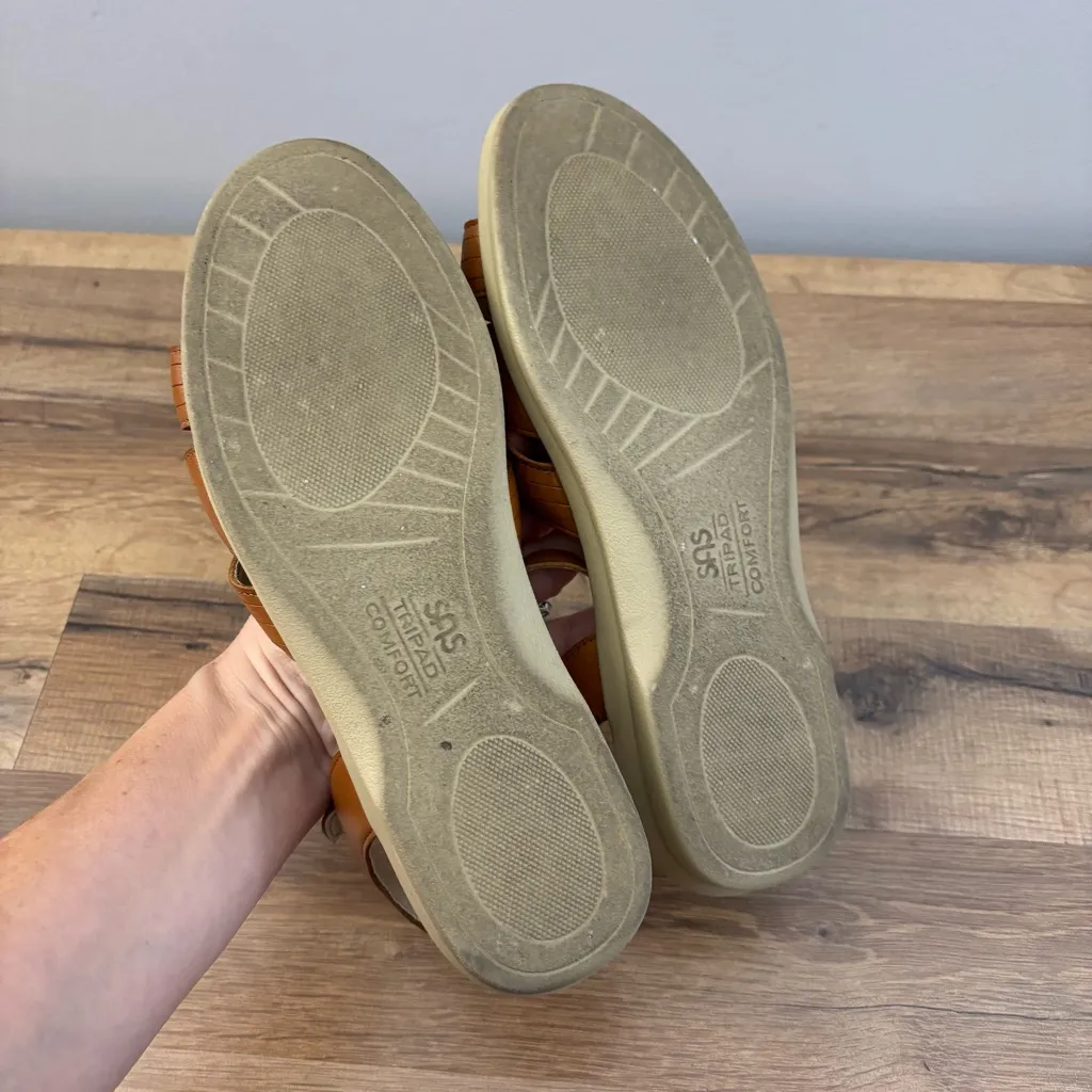 SAS Huarache Strippy Quarter Strap Comfort Sandals Antique Tan Women’s Size 10 - Image 6