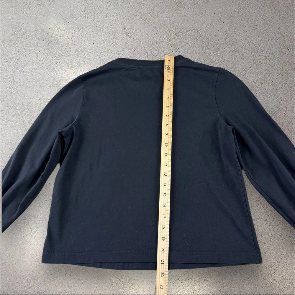 See by Chloe Cotton Crewneck Lace Trim Bell Sleeve Guipure Blouse Black Size S‎ - Image 10