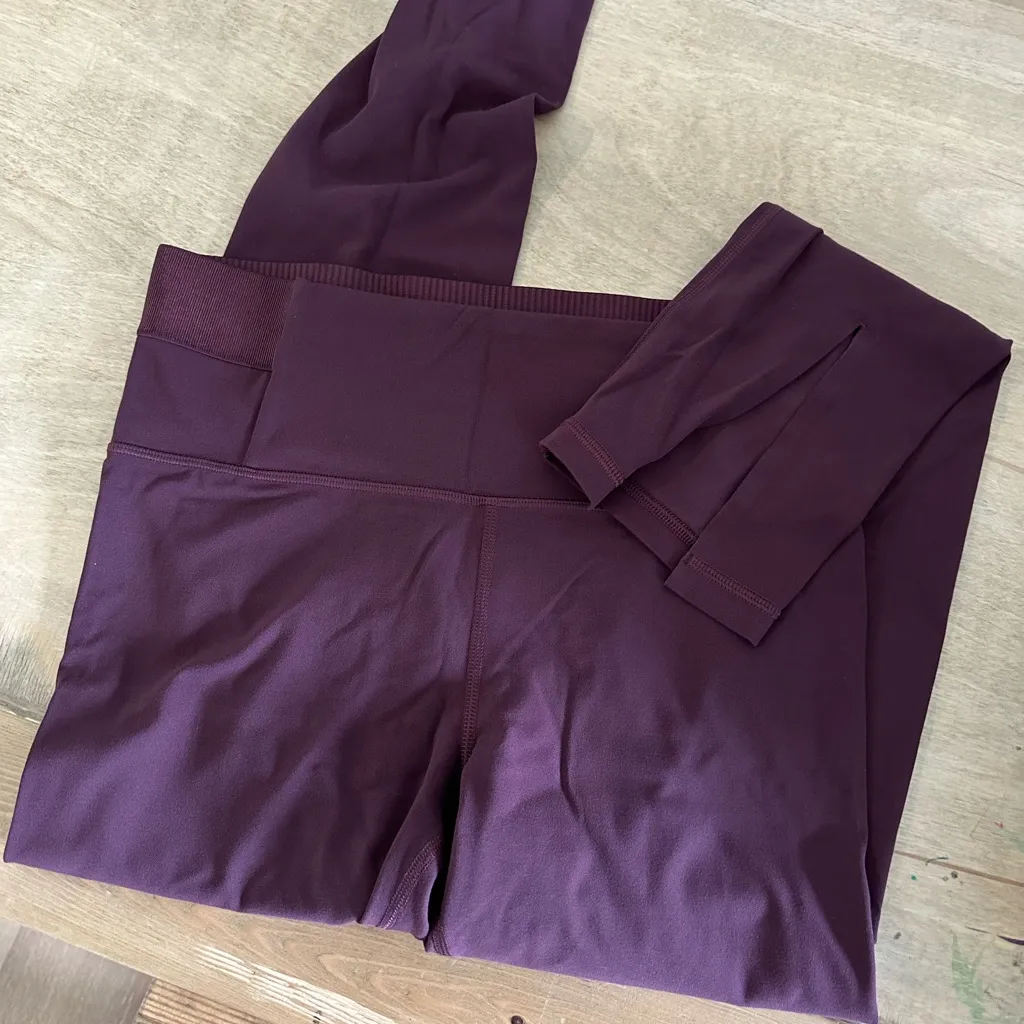 $100 Athleta Aura Split Hem Pant - burgundy Medium Petite - Image 4