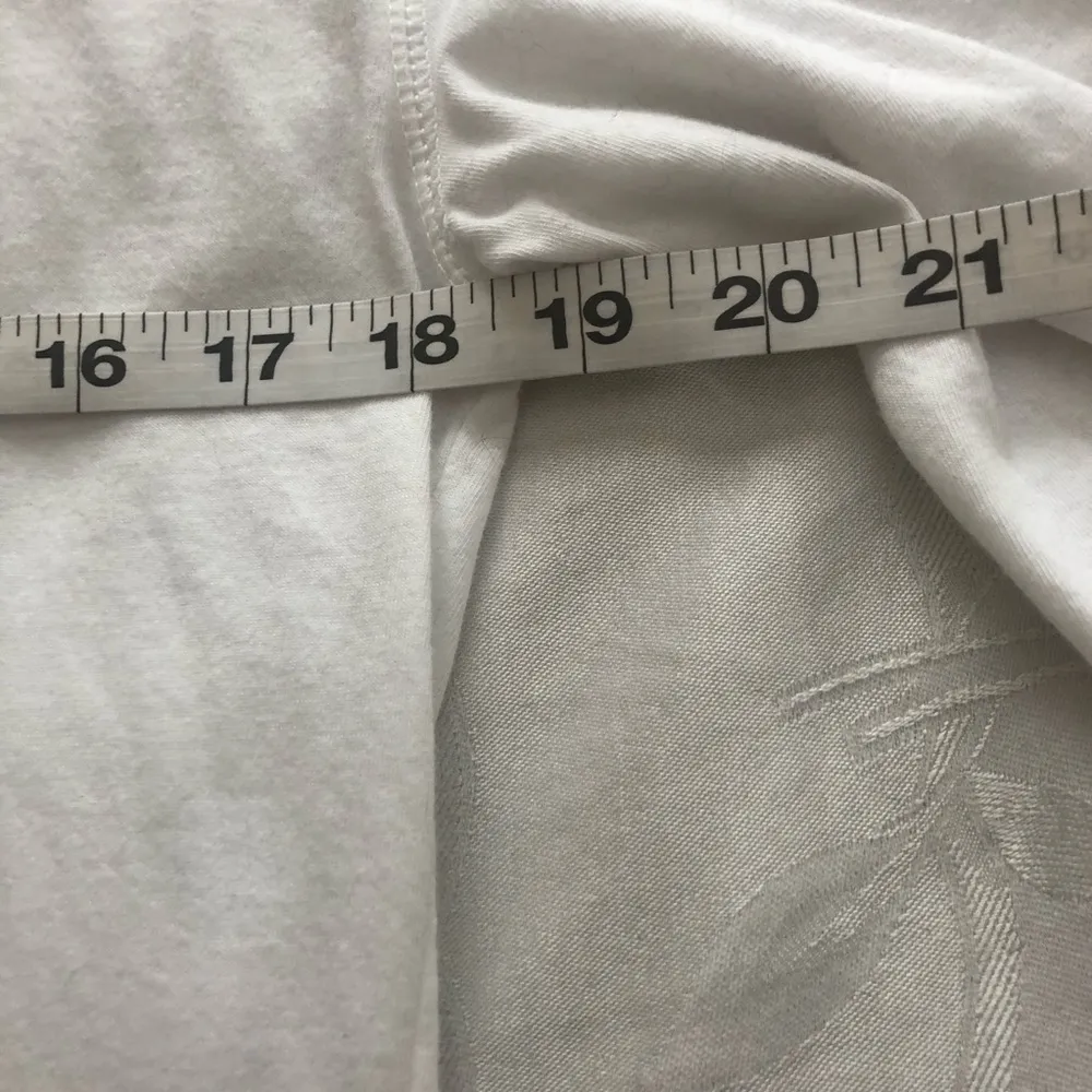 Adidas White Long Sleeve Logo Tee L - Image 4