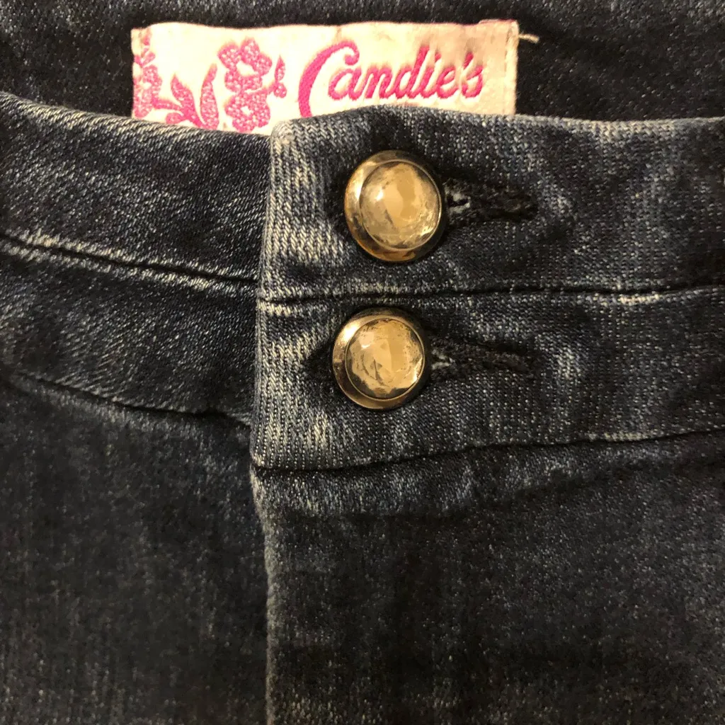 Candies Jean short shorts‎ women’s size 7 cuff bottom hem like buttons - Image 11
