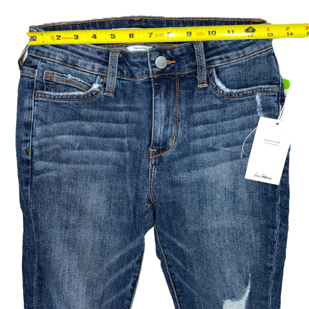 NWT Sam Edelman The Kitten Mid Rise Skinny Ankle Dark Wash Jeans Women Size 2/26 - Image 7