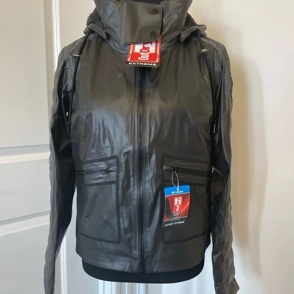 Columbia OutDry Ex Moto Jacket Faux Fur Lined Removable Hood Extreme Conditions - Image 2