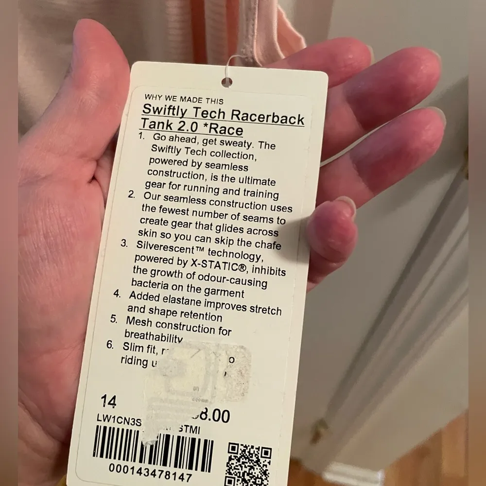 Lululemon Swiftly Tech Racerback Tank Top 2.0 *Race Length Strawberry Milkshake - Image 5