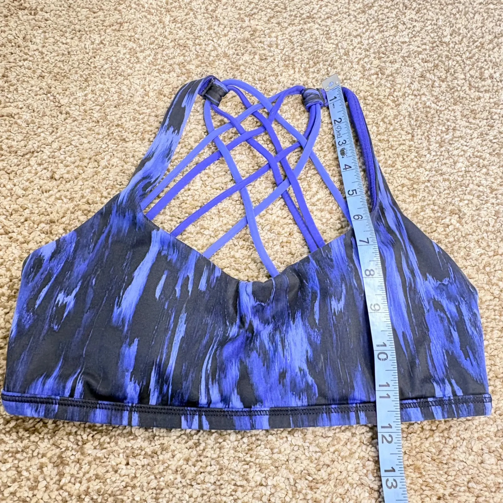 Lululemon Free To Be Sports Bra Sz 6 Gym Workout Padded Yoga Blue Athleisure - Image 7