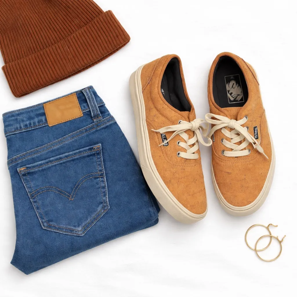 Vans UltraRange Cork Eco Vegan Low Top Sneakers Womens 6.5 Trip Walking Comfort - Image 9