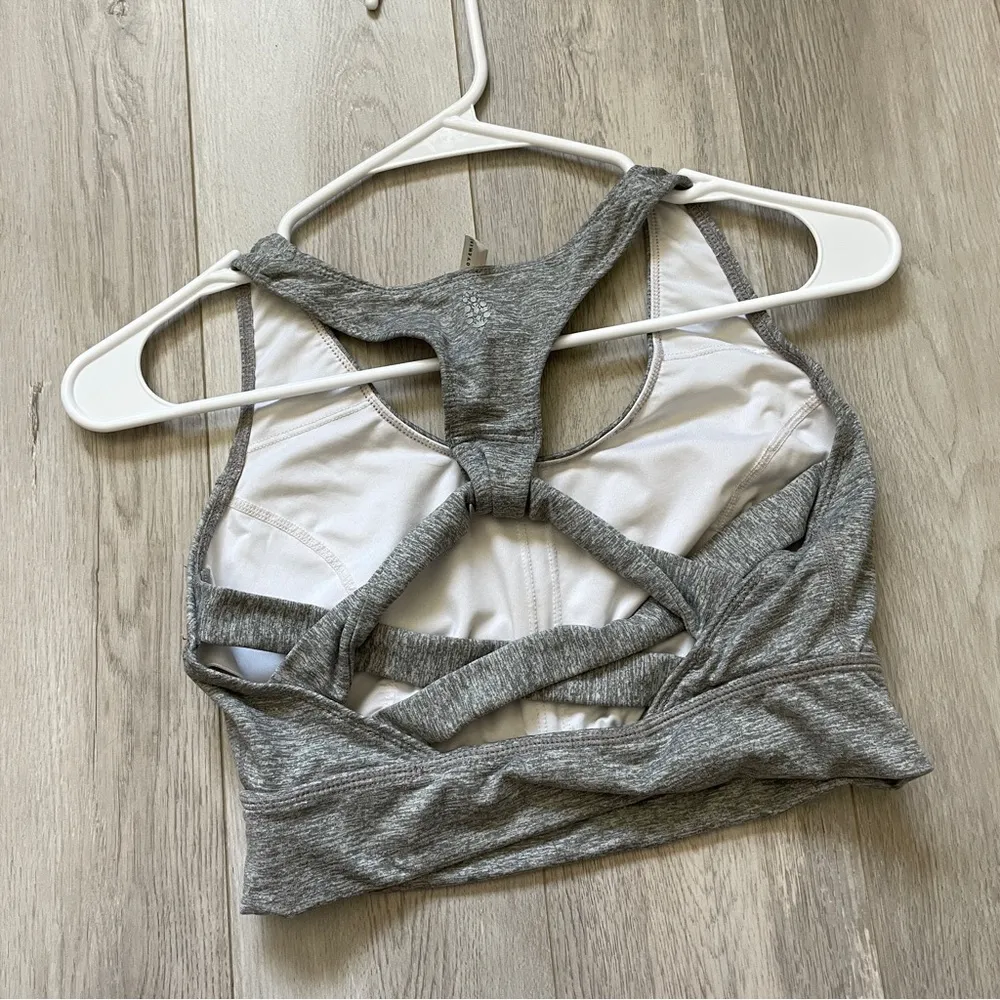 Free People Bra lightning synergy twist womens Gray (small) workout outdoor yoga - Image 4