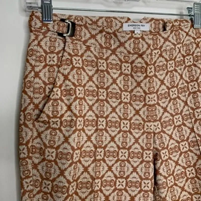 Emerson Fry New York Ankle Pants Geometric Print Womens Size 2 - Image 5