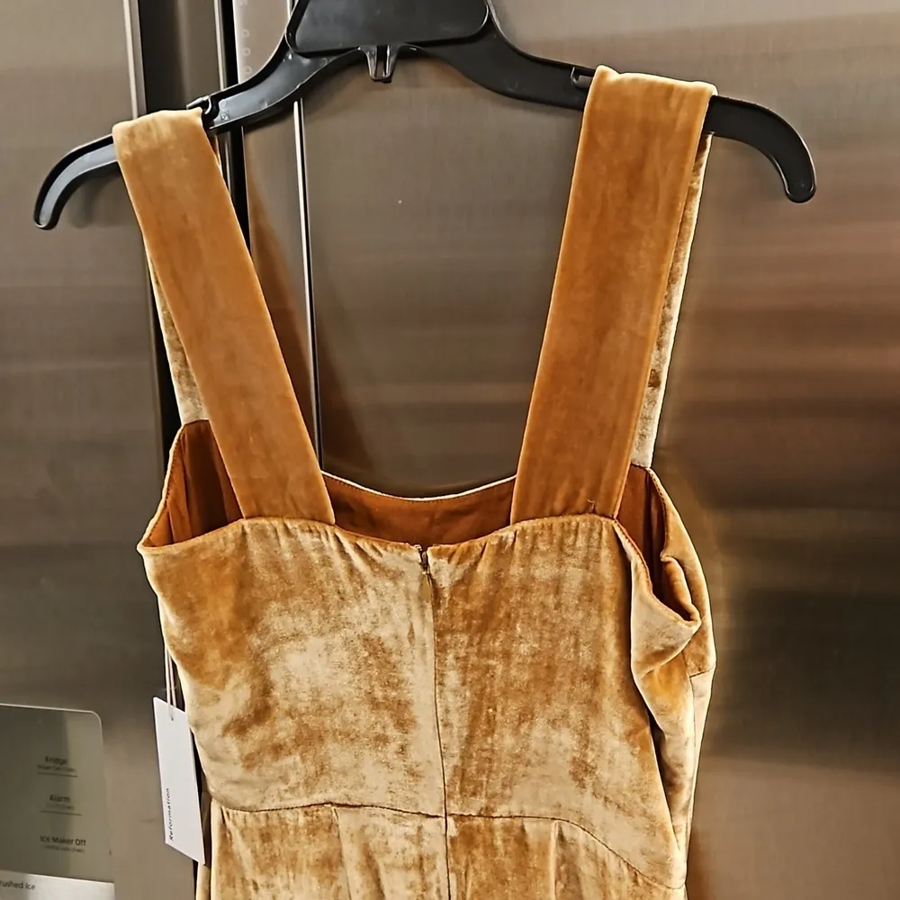 💕REFORMATION💕 Emira Velvet Dress ~ Gold 2 NWT - Image 14