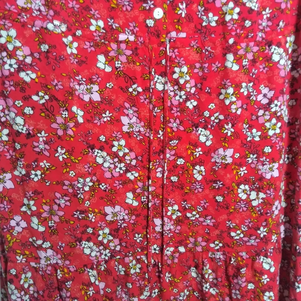 As U Wish Red Floral Babydoll Sleeveless Dress Size XL - Image 5