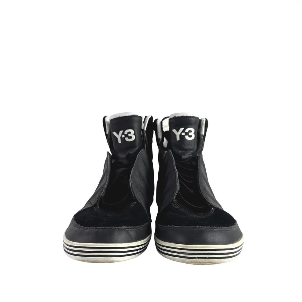 Adidas Y-3 Yohji Yamamoto Women's Black Gray Suede High Top Sneakers Shoes Sz 7 - Image 2