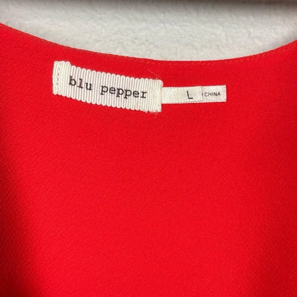 Blu Pepper Orange Boho Embroried Dress Size Large - Image 8