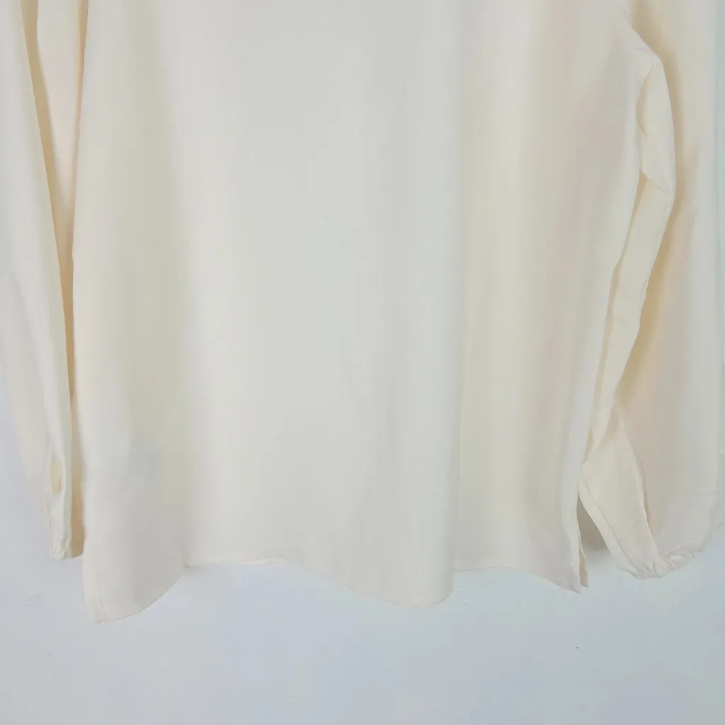 NWT J. Crew Puff Sleeve Crepe Top Shirt Blouse Ivory Size Small Petite PS NEW - Image 11