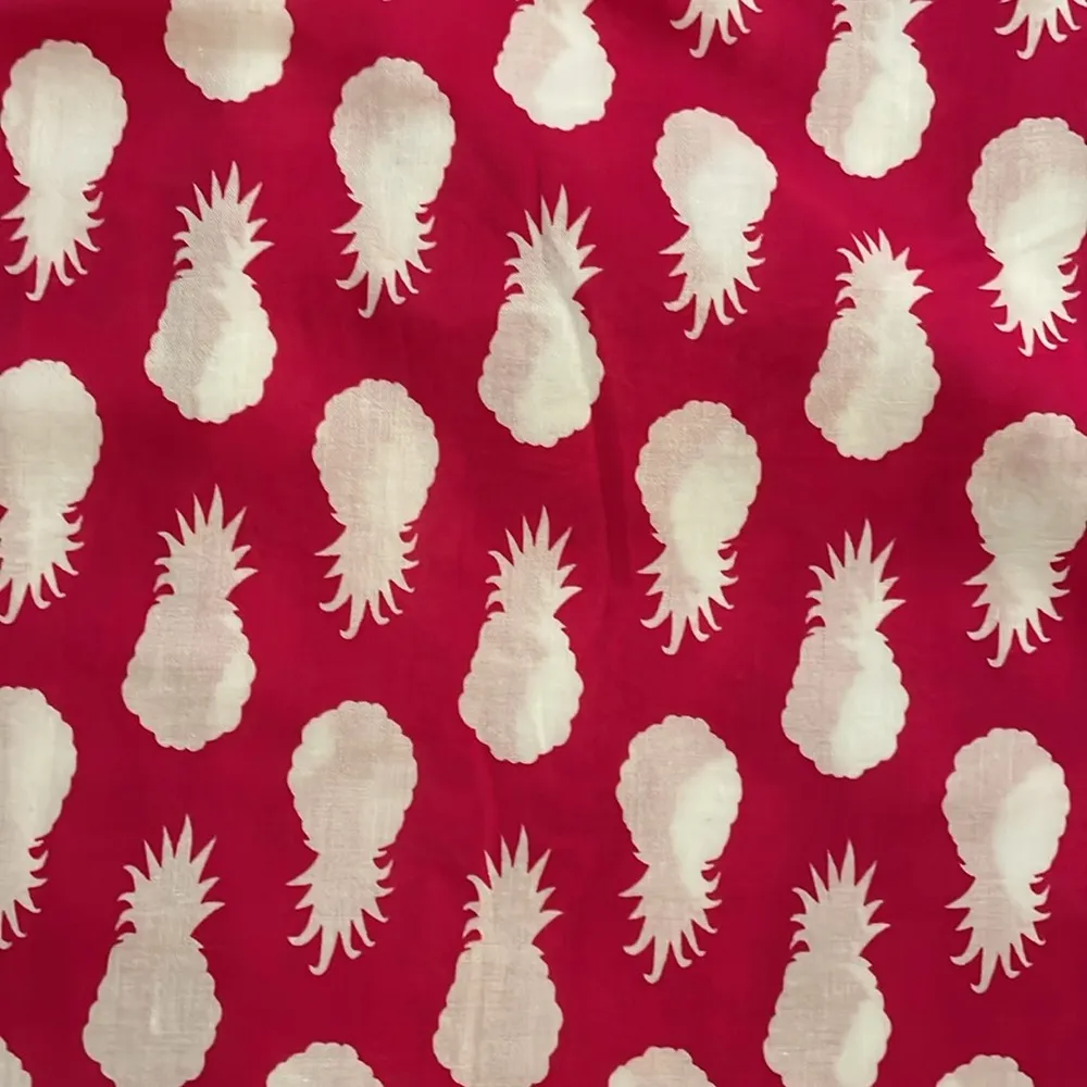 Talbots Pink and White Pineapple Print Button-Up Shirt Top Womens Size 1X - Image 9