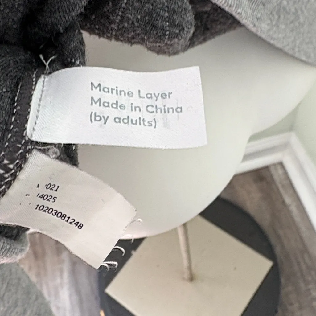 Marine Layer Corbet Quilted Gray Hoodie Medium - Image 8