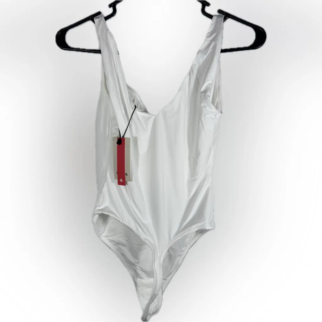 NWT Popilush Deep V Neck Backless Tummy Control Shapewear Bodysuit Small White - Image 4