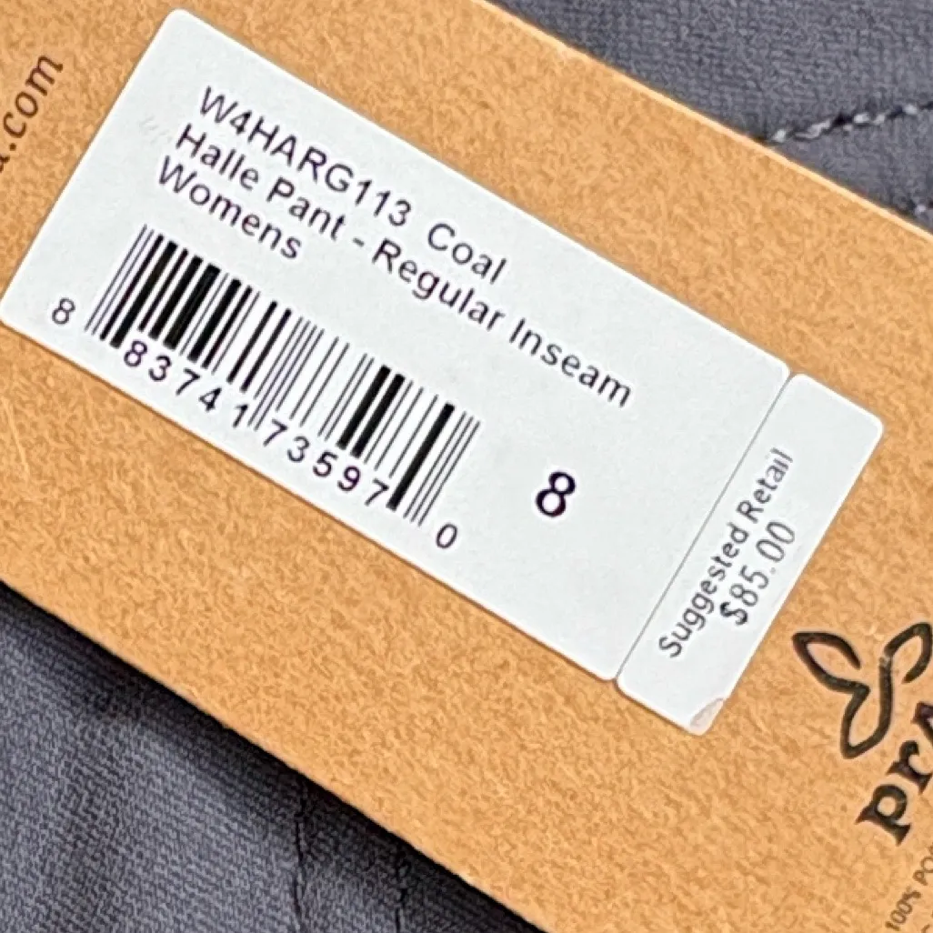 NWT Prana Halle Pants Mid-Rise Relaxed Fit Grey Size 8 - Image 4